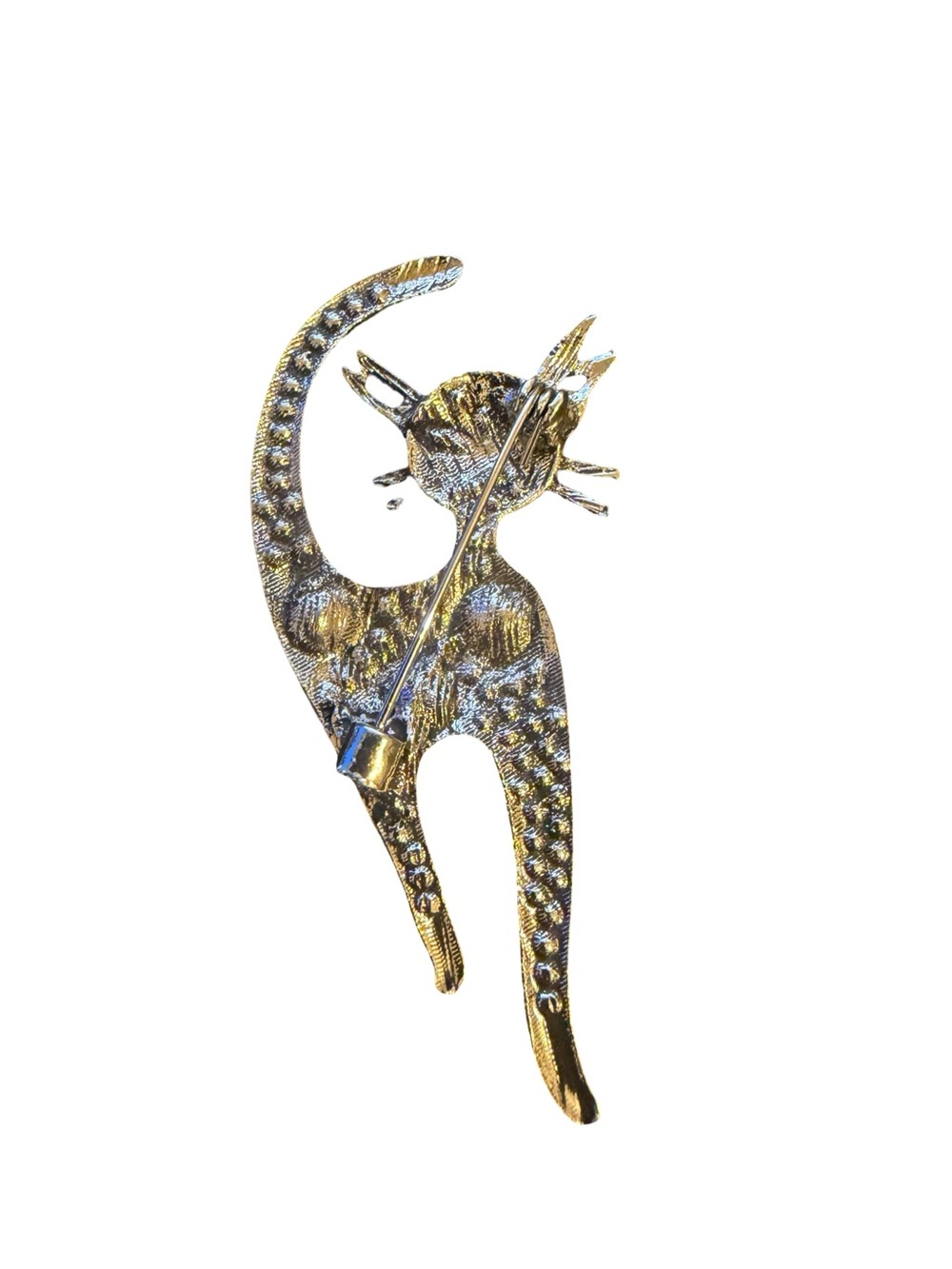 Multicolor Cool Cat with Colorful Rhinestone Brooch - Picture 2 of 3
